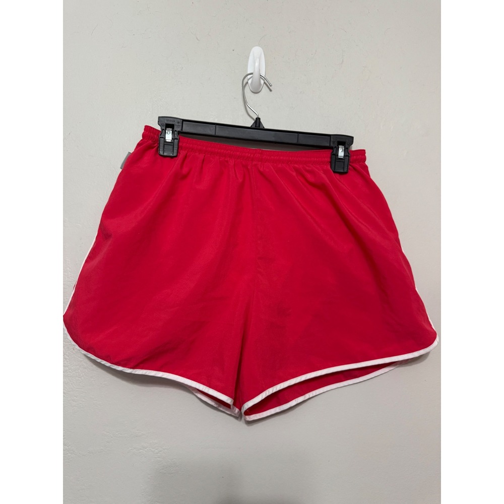 Brooks Pink Running Shorts Womens Medium White Trim Dolphin Hem Athletic Liner